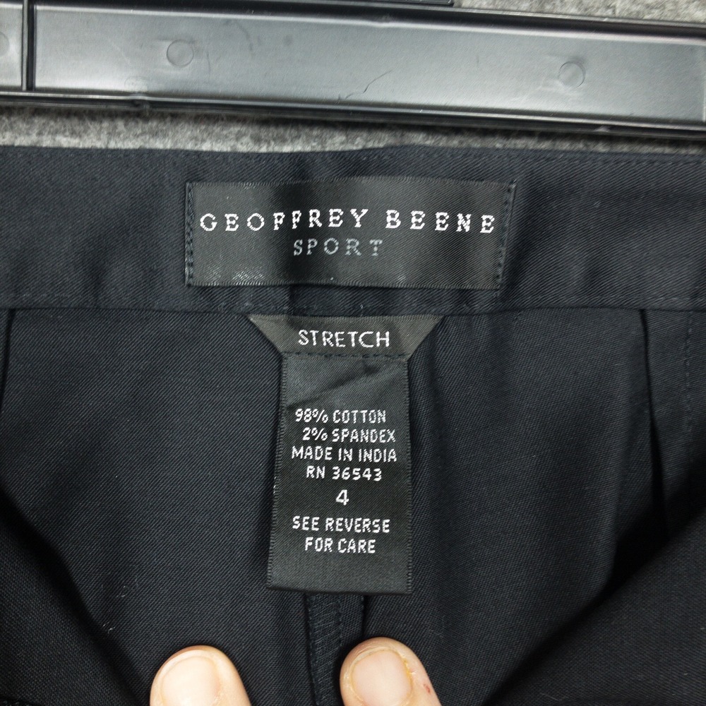 Vintage Geoffrey Beene Sport Cropped Pants Floral Embroidered Woman's 4 Stretch - Picture 6 of 12